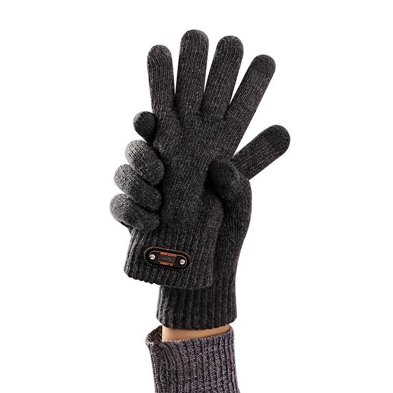 1 Pair Touchscreen Gloves for Winter, Warm Knitted Thermal Gloves for Outdoor Cycling, Driving & Use