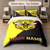 Benutzerdefiniertes Bettwäsche-Set Watford FC Muster, Druck Name Text 1 Bettbezug plus 2 Kissenbezüge Heimtextilien