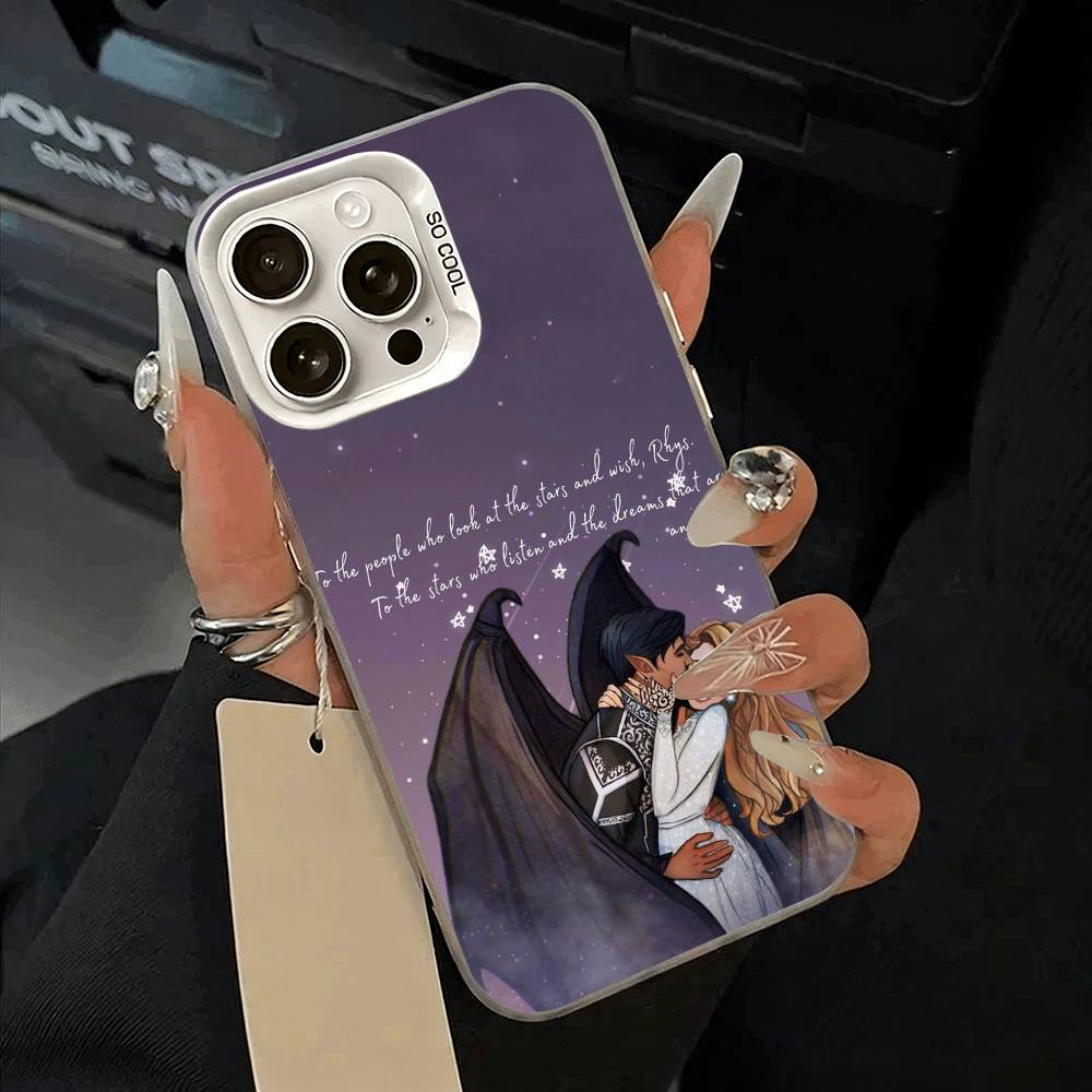 A-Acotar A Court of Mist and Fury Phone Case For iPhone 11 12 13 14 15 16Pro Max Plus White Sliver Phone Cover