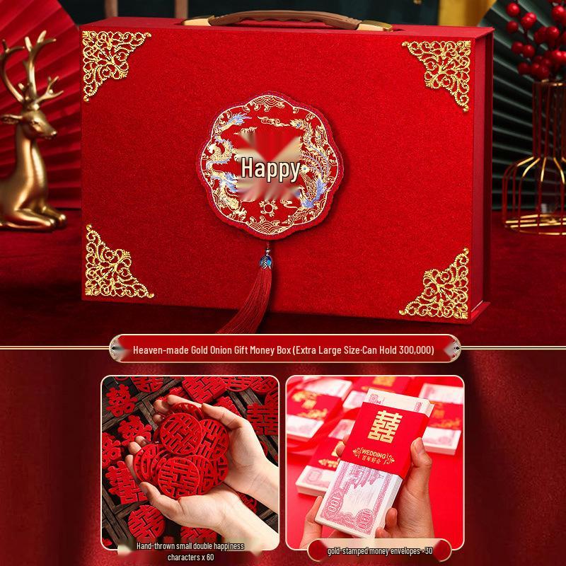 Luxury Betrothal Gift Box: Elegant Engagement & Wedding Decoration for Bride Price Cash