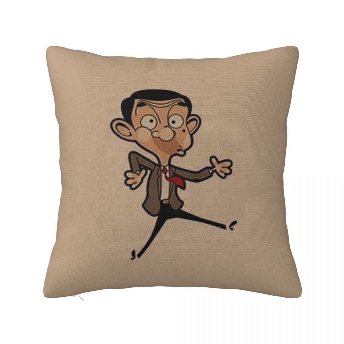 

Mr. Bean Cartoon Square Pillowcase Cushion Cover Pillow Case Throw Pillow Cover for Home Bedroom Car 16x16Inch