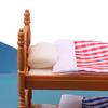 Dollhouse Bunk Bed Compact Lovely PVC Doll House Simulation Double Bed for Decoration