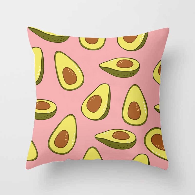 Avocado Printed Pattern Cushion Pillowcase For Home Living Room Sofa Car Seat Decoration Throw Pillow 45 * 45Cm