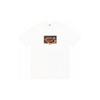 Amerikanischer Trend Buchstabe Logo Aufdruck Rundhals Kurzarmshirt Weiß S16