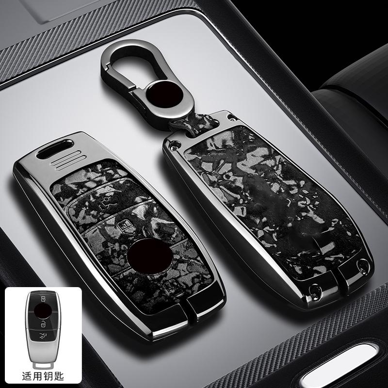 Zinc Alloy Leather Car Key Holder For Mercedes Benz A C E S G Class W177 W205 W213 X167 W222 Cla Gle Glb Gls Amg Maybach Key Fob