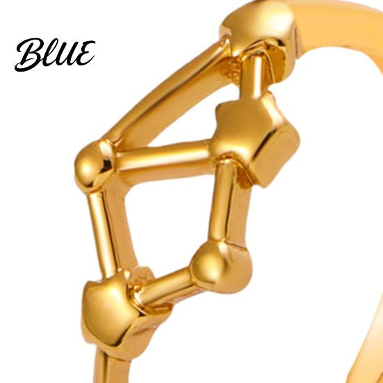 Star Symbol Ring Student Electroplated Finish Adjustable Opening Design Retro