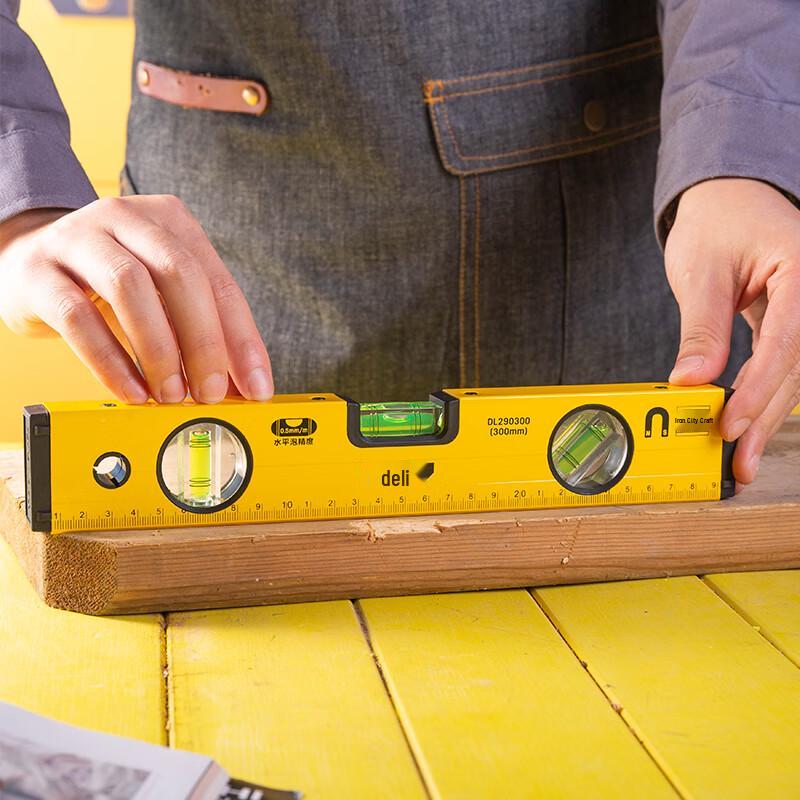 Deli Multi-Angle Magnetic Aluminum Alloy Level Ruler 300mm
