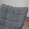 Rocking Chair with Stool, comfortable, up to 130 kg, Linen Look, 64x89x90cm, Grey