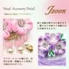 JZOON Hair Hair Available In 4 Perfect for and Other Japanese Flower Design with Handmade for H4502 Ornaments Shichi-Go-San (7-5-3) Ornaments,