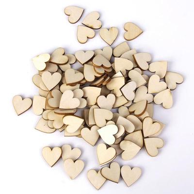 Neu Lot von 20 stücke 40mm Verzierung Herzform aus Holz für Handwerker