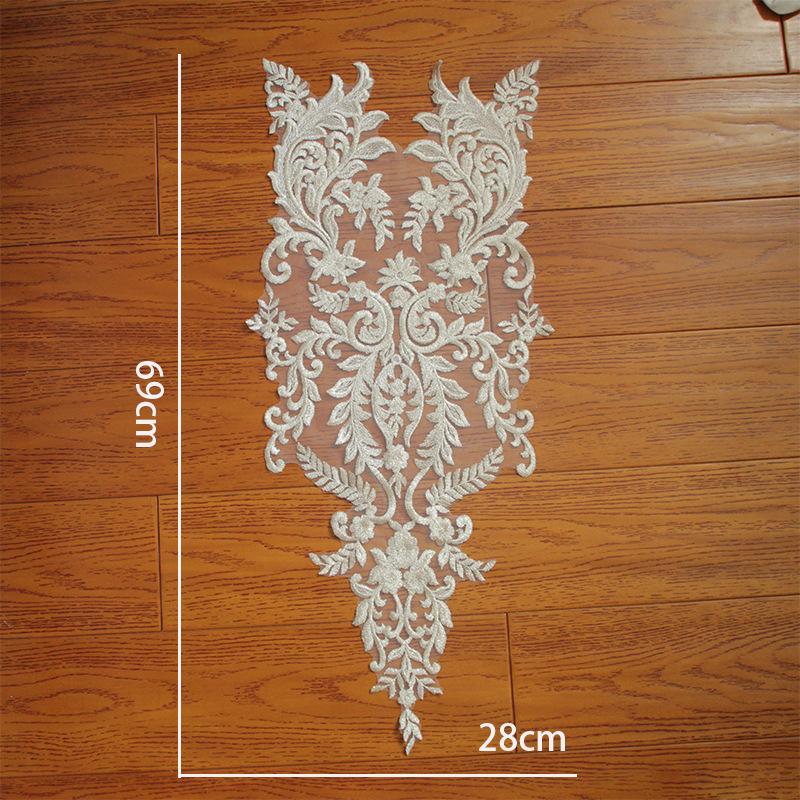 Big Gold Embroidered Lace Flower Sticker Flower Decal, External Order High-Quality Clothing Lace Ingredients Accessories