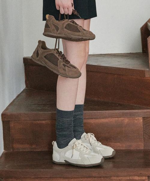[FRI FLA] ljh830 Classic Path Sneakers 5012536058 Brown-230