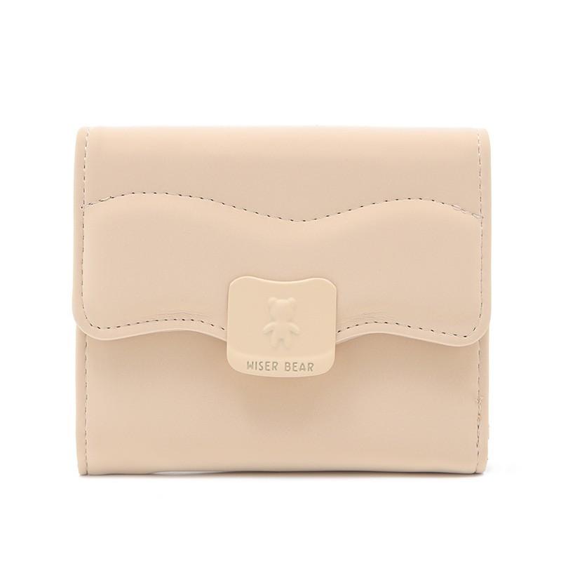 

Кошелек женский с короткой пряжкой и несколькими отделениями для карт, зажим для крайней плоти абрикосовый