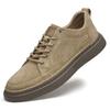 Large size retro board shoes breathable casual shoes small size hand-sewn leather shoes soft sole soft surface