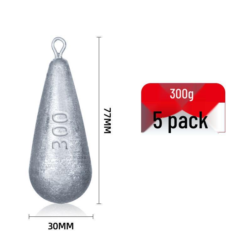 Aluminum Anti-Snagging Water-Drop Sinker for Long-Distance Off-Bottom Raft Fishing