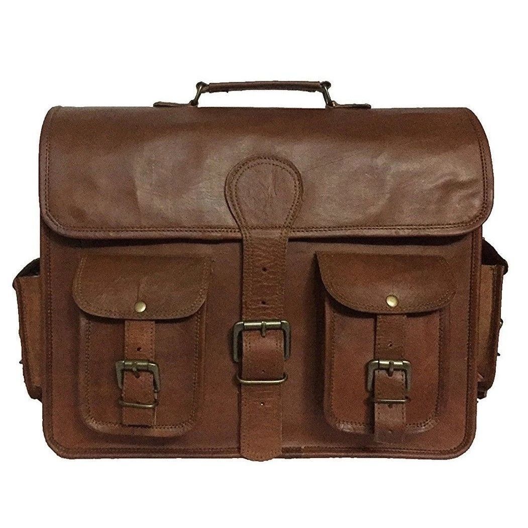

Большая мужская сумка-мессенджер из натуральной винтажной кожи, на плечо, для ноутбука 15 x 11 x 4 in