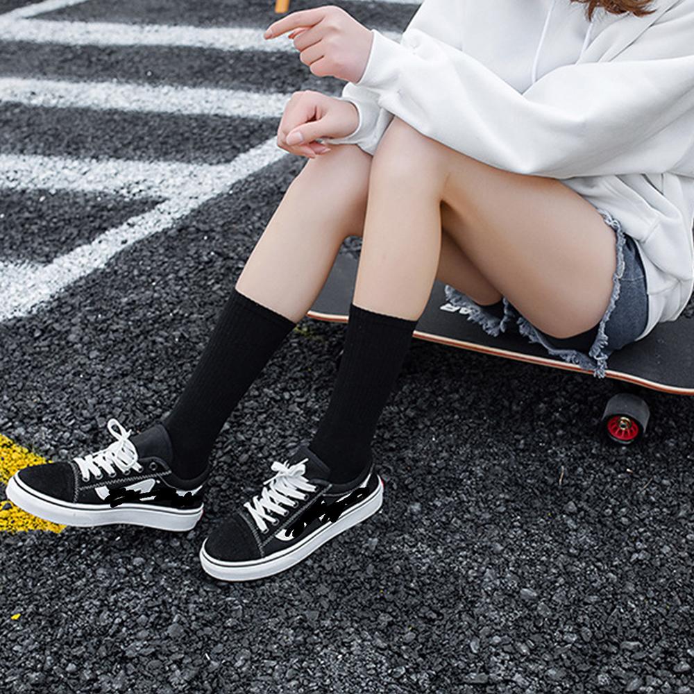 5 Pcs Set High-Quality Socks Women's Casual Business Wear Stockings Solid Spring Summer Black White Socks Comfortable For Women