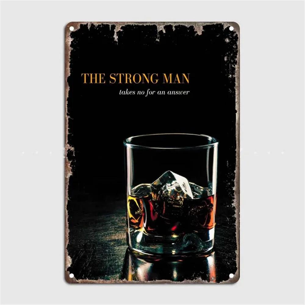 Vintage Whiskey Cigar Poster Metal Tin Sign Plaque Retro Decorative Plates For Garage Club Man Cave Bar Hotel Cafe Wall Decor
