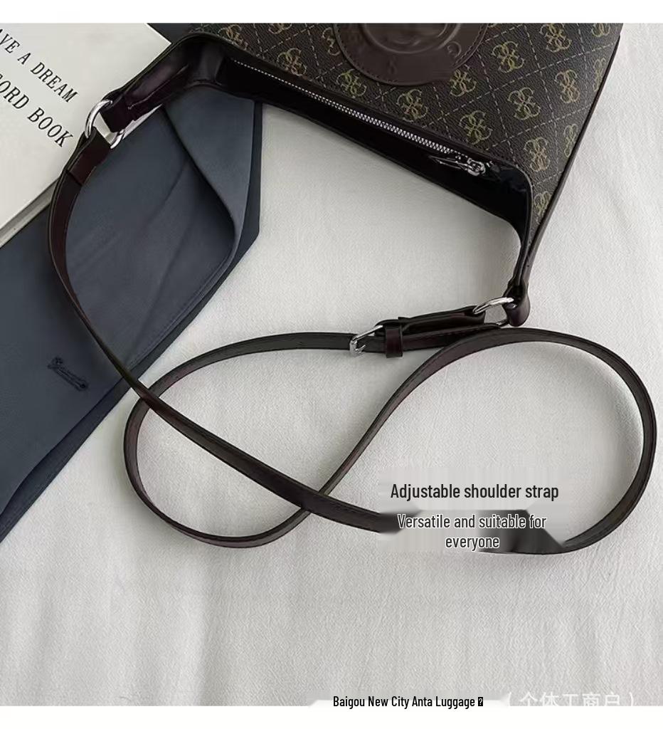 Trendy High-End Women's Niche Fashion Shoulder Crossbody Bag with Versatile Print Letter Design