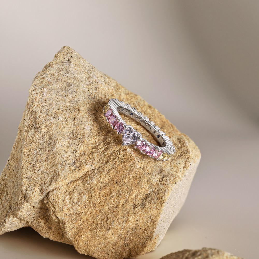 S925 Sterling Silver Bow Crown Zircon Ring - Women's Christmas Jewelry