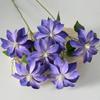 Artificial Clematis Flower 27.5" Long Stem Fake Silk Flower Branches with 3 Heads Blooms for Vase Indoor Home Table Decor Floral Arrangement