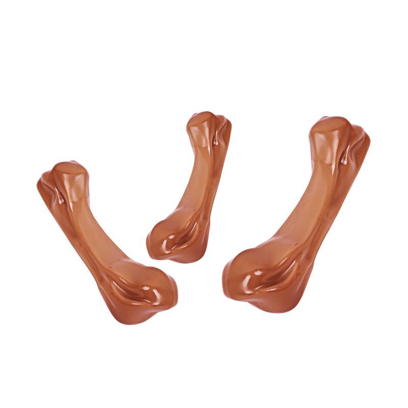 Factory Eco-Friendly Nylon Pet Dog Toys Durable Chew-Resistant Interactive Beef Flavor Realistic Bone Design