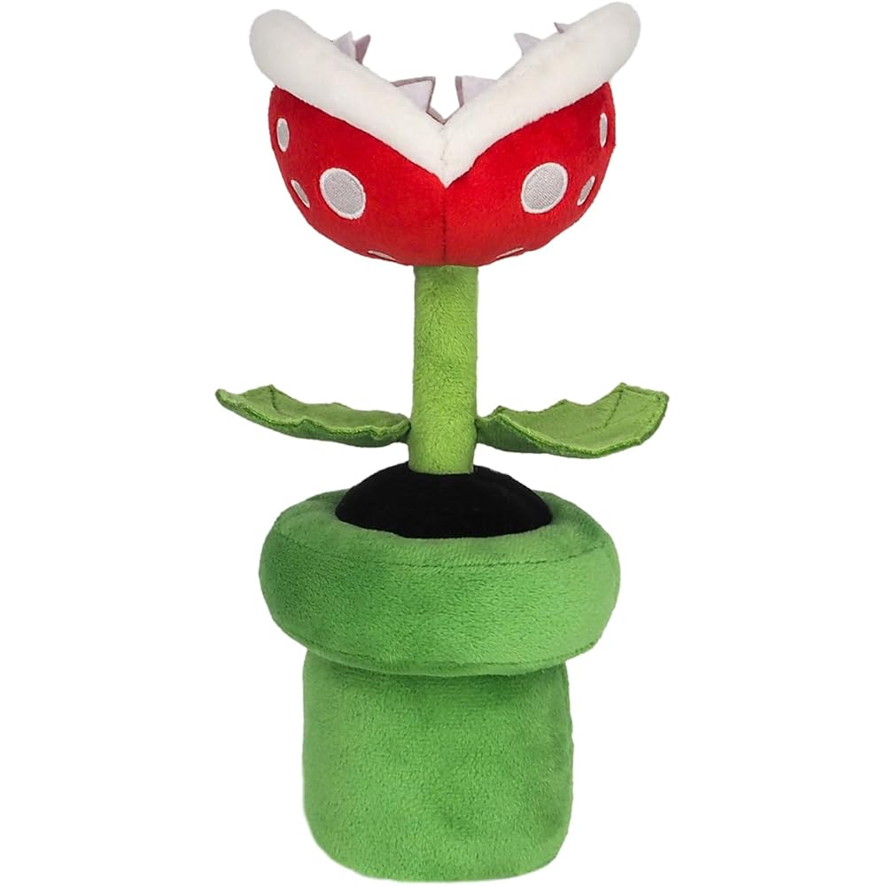 San-ei Super Mario All Star Collection Piranha Plant Plush Toy 10x10x23cm