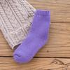 Unisex Thick Wool Terry Socks: Large Size, Warm, Mid-Tube, Solid Colors, Plus Velvet for Autumn and Winter