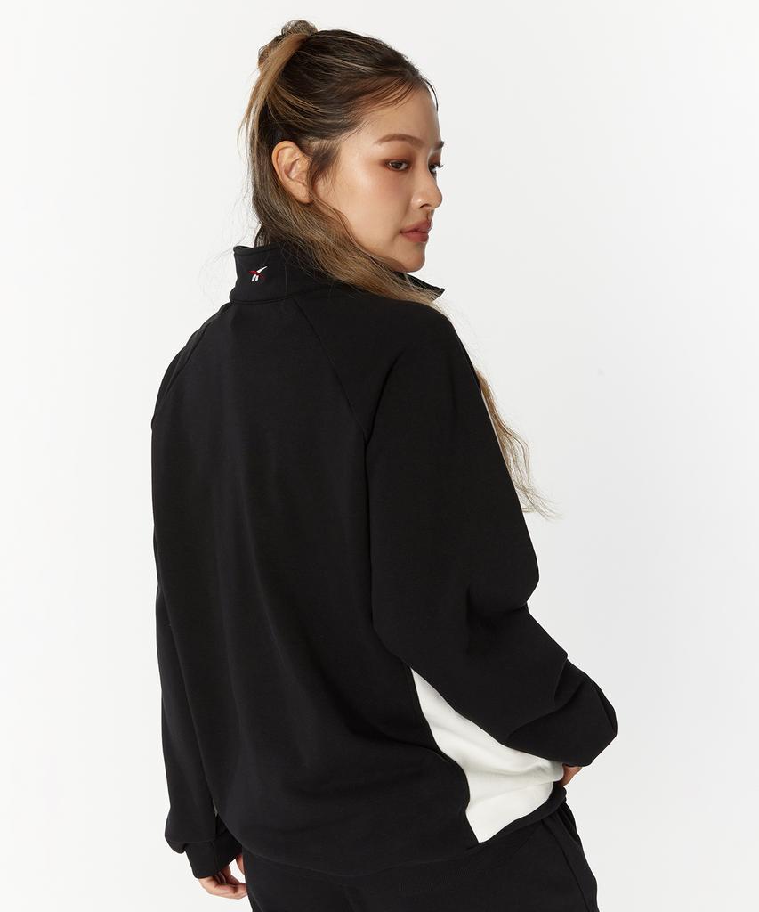 Reebok Half Zip Warm-Up Sweatshirt - Black