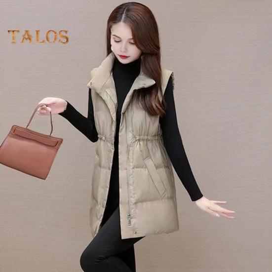 Женское зимнее пальто с воротником-стойкой — фото 9