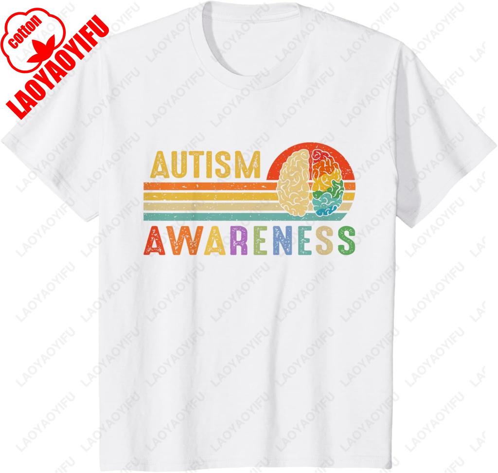 Welt Autismus Bewusstsein Neurodiversität Autistisch April Sonnenuntergang T-Shirt Sommer Baumwolle Mode T-Shirts Lässige Streetwear Mode Tops