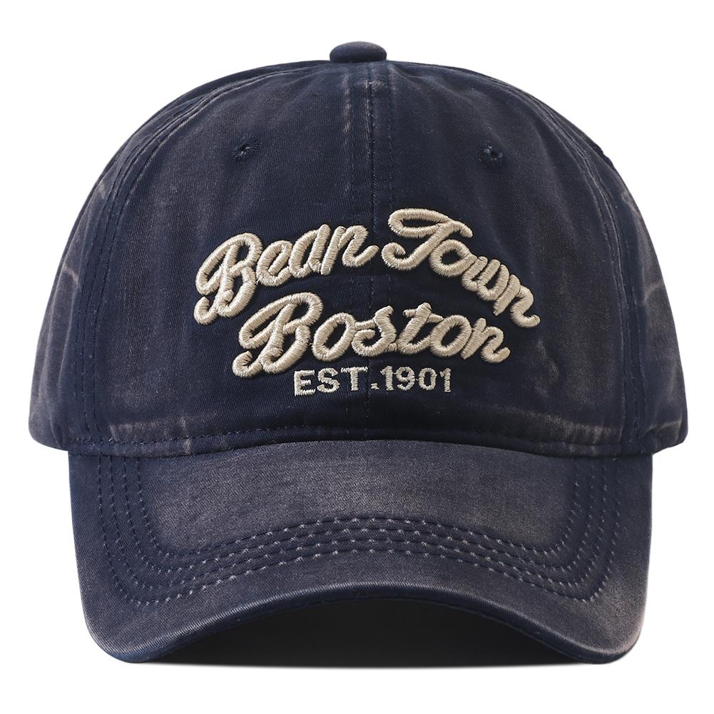 

Vintage Letter Embroidery Baseball Hat Korean Duck Tongue Cap Spring Summer Cotton Sunshade Snapback Hats For Women Men Adjustable