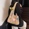 Crochet Mesh Beach Toted Bag,Bohemian Vacation Handbags Aesthetic Knit Shoulder Bag for Women Travel Bag KTB
