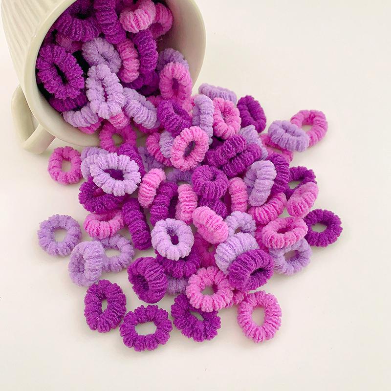 Colorful No-Damage Hair Bands for Kids, Little Girl Hair Ties & Rings, Disposable Elastic Circles