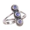Natural Tanzanite Gemstone 925 Solid Sterling Silver Jewelry Ring Size 6 q2b16