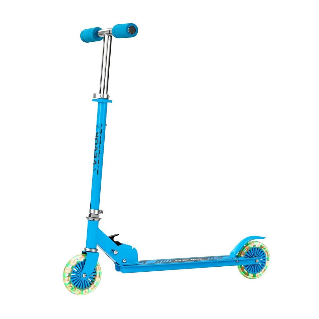 Kick Scooter for Kids Ages 3+, 2-Wheel Toddler Scooter with Light-Up Wheels, Adjustable Height Handlebar, Wide Anti-Slip Deck, Foldable Lightweight