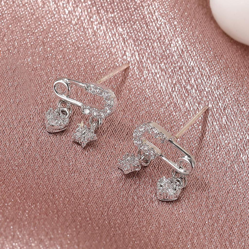 Korean version niche design micro-inlaid zircon geometric paperclip bracelet femininity simple high-end personalized jewelry