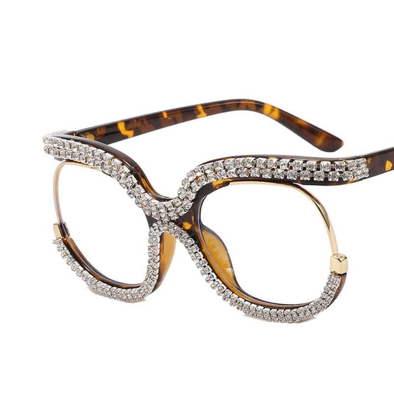 Women Reading Glasses Frameless Anti-Blue Presbyopic Glasses 0 To +4.0  Diamond Rimmed Glasses  Anti-Reflective