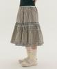 Pallet Check Shirred Skirt Ivory