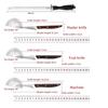 WXCOO 3pcs Stainless Steel Food Carving Knife Kitchen Fruit Peeling Utility Knife Professional Chefs Carving Knife Wood Handle