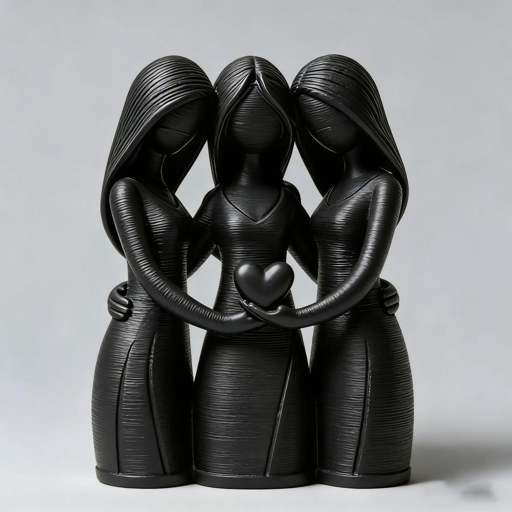 3D Printed Family Sculpture Desk Ornaments Family Hug Statue Sisters Friendship Statue  For Women