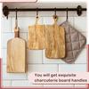 AEE4-3 Pcs Cutting Board Handle Template Charcuterie Template Angled Curvy Tracing Stencils