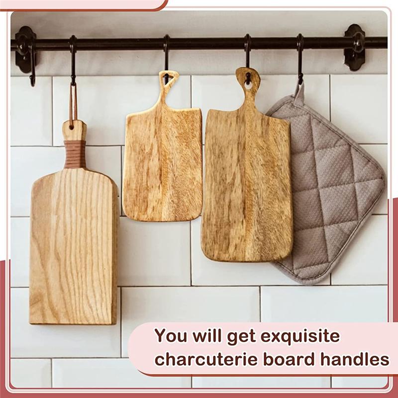AEE4-3 Pcs Cutting Board Handle Template Charcuterie Template Angled Curvy Tracing Stencils