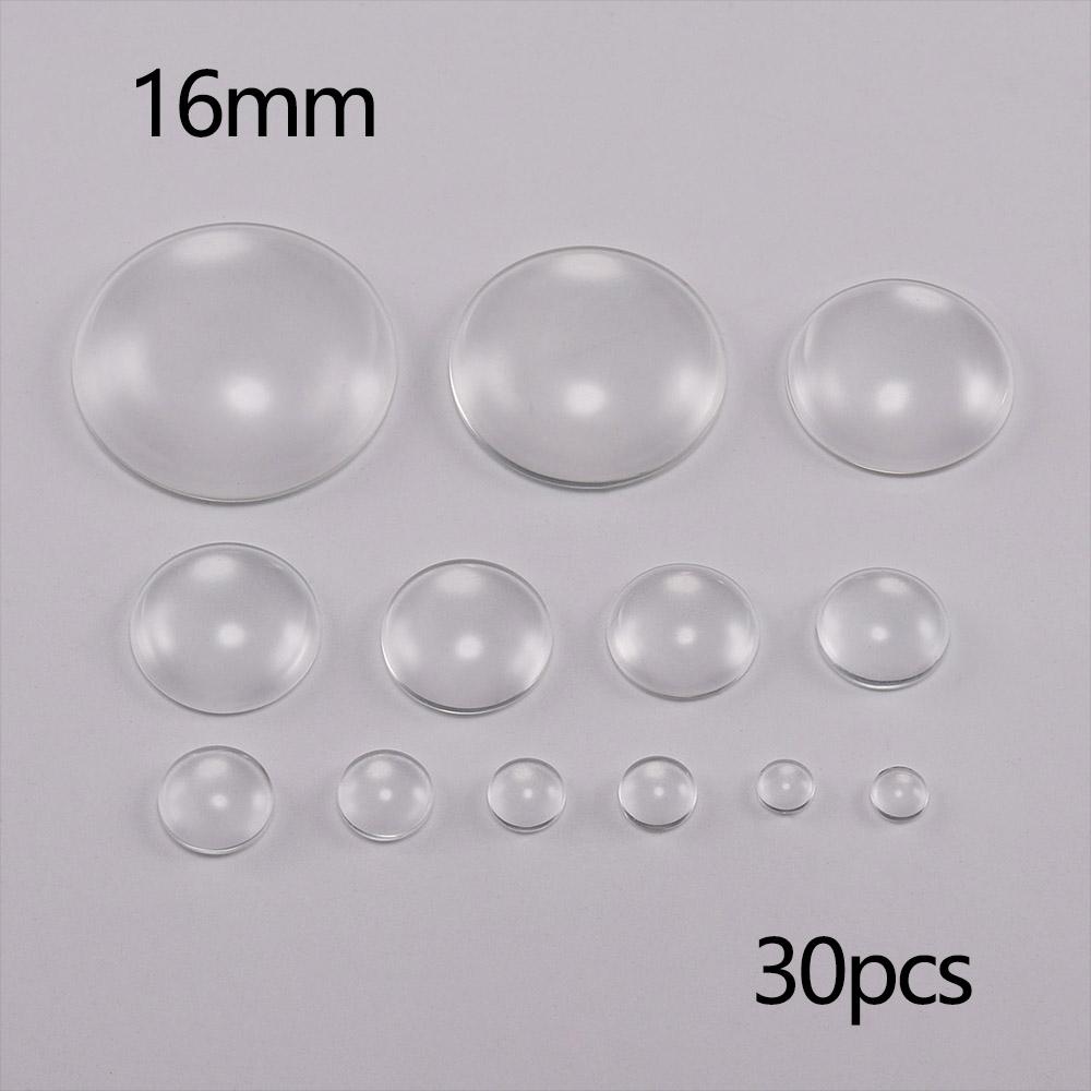 5-50Pcs/lot Transparent Round Oval Square Heart Glass Cabochon Cabochon Cameo Tray Settings For DIY Jewelry Making Supplies