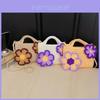 Minimalist Knit Crossbody Bag For Women With Flower Design For Daily Use