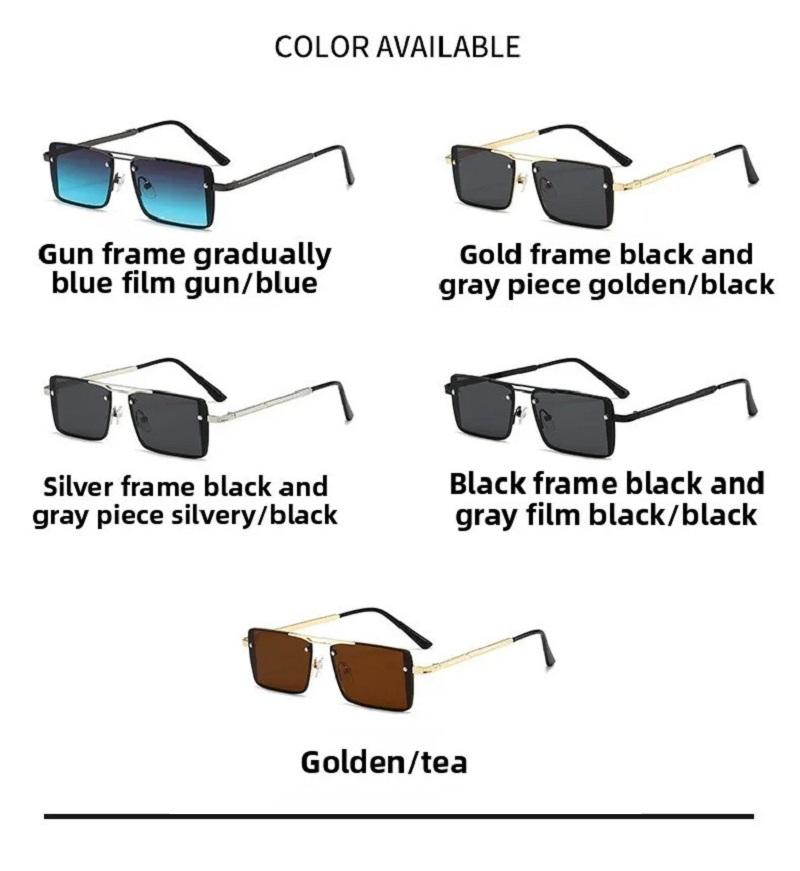 Retro Square Sunglasses Men Women Metal Frame Sun Glasses UV400 Protection Vintage Steampunk Eyewear utdoor Driving Shades