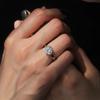 Elegant Geometric Round Fashion Ring - European & American Style
