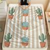 1PC Croissant New Patterned Flannel Blanket Lightweight and Portable for Home Decor Warmth and Comfort Birthday Present Gifts