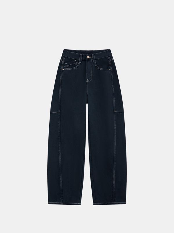 

Dark Blue Fleece-Lined Women s Winter 2025 Chenille Plush Curved-Leg Jeans M (50-55 kg)
