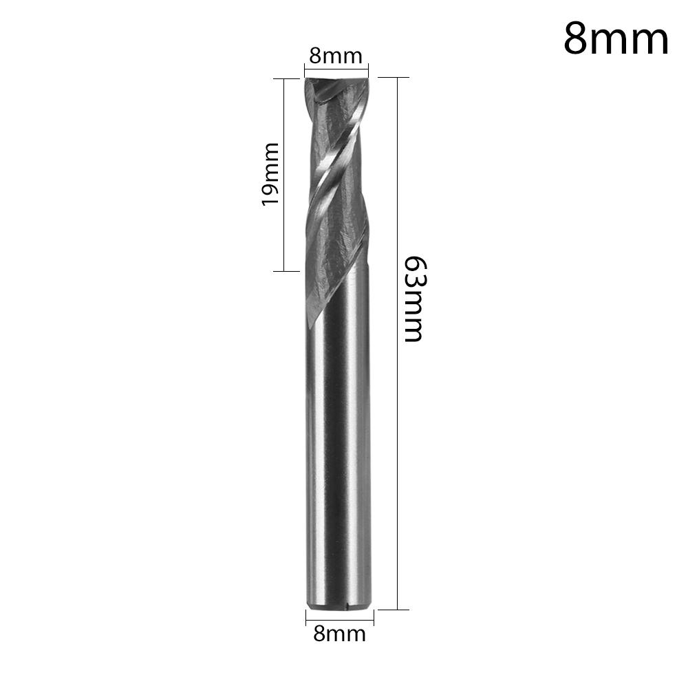 1/5pcs High Quality 1-12mm Machine Tool Wood-Cutter Tools CNC Straight Shank Milling Cutters Mill Cutter Woodworking Drill Bits